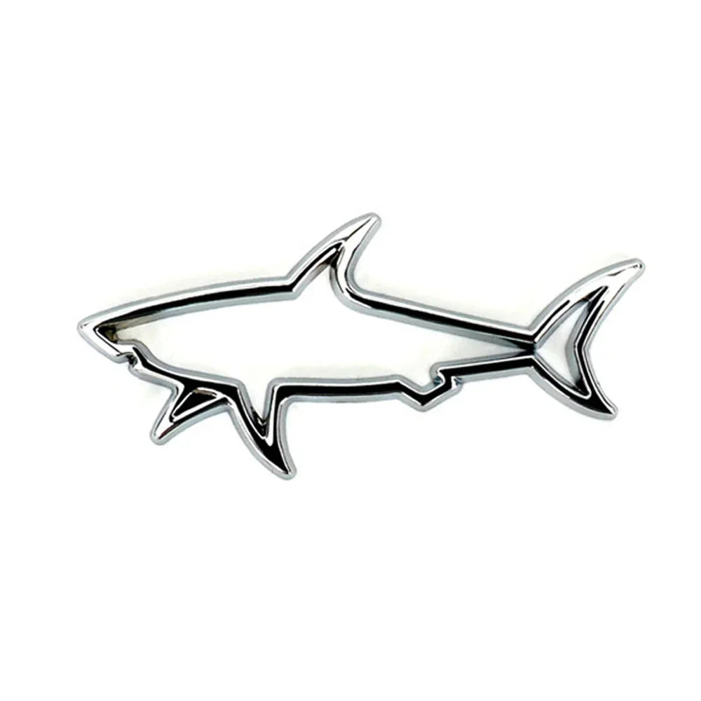 Car Styling 3D Metal Sticker Fish Shark Emblem Badge Decals Automobile Motorcycle Fuel Cap Decoration Logo Car Accessories