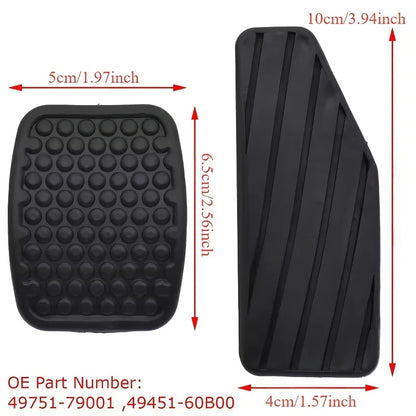 Universal three-piece set of brake and accelerator pedal rubber pads non-slip and durable suitable for various vehicle models