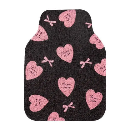 Universal Car Floor Mats Cute Women Driver Side Auto Foot Pad Non Slip Durable Carpet
