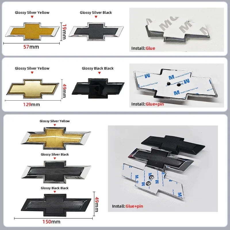 ABS Car Front Hood Emblem Sticker Rear Tail Trunk Badge Accessories for Chevrolet Epica Spark Aveo Captiva Cruze Malibu XL Trax