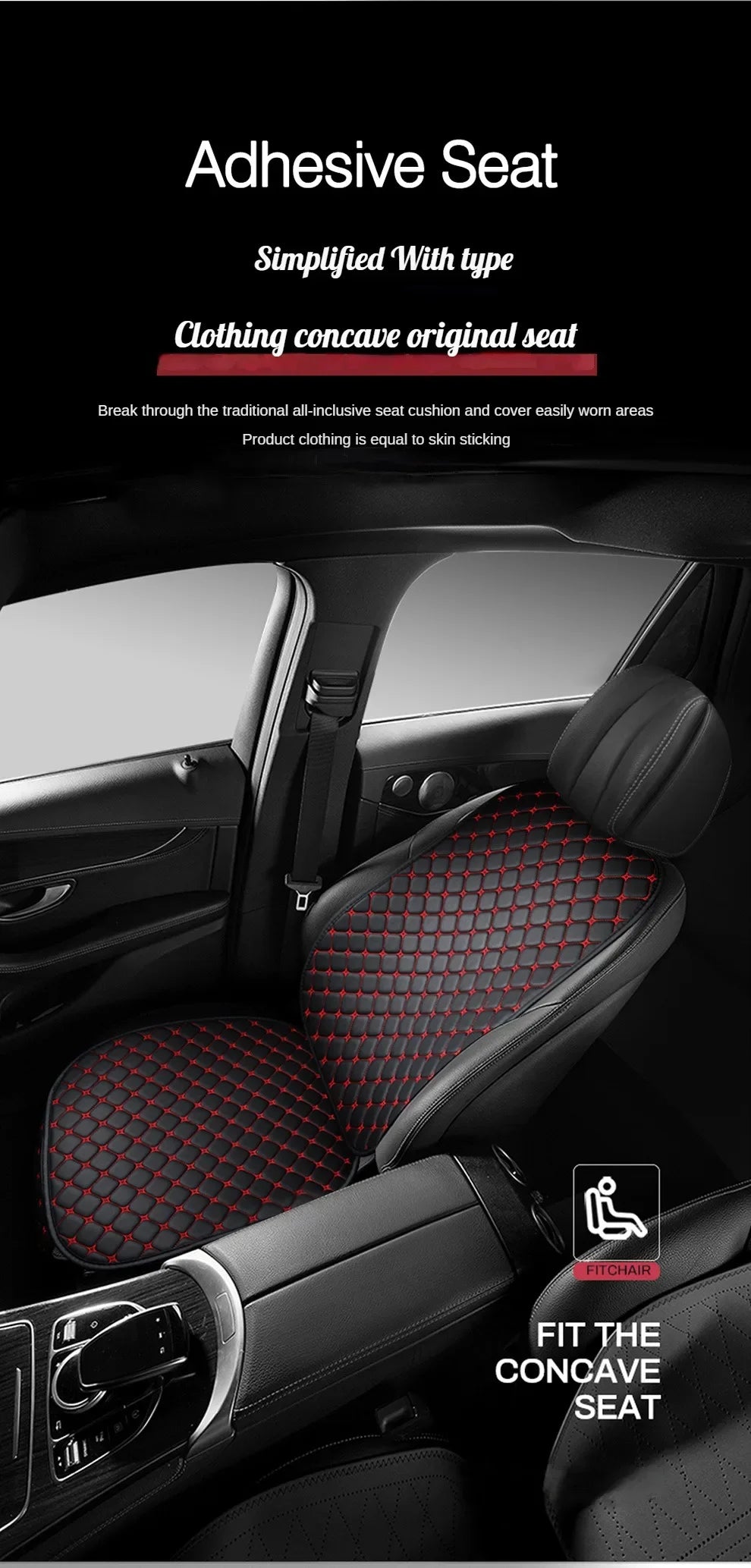 PU Leather Car Seat Cover Universal Minimalism Soft Seat Cushion Protective Cover with Storage Pocket Car Interior Accessories