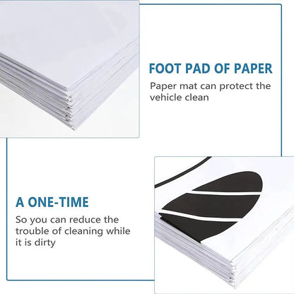 High Quality Disposable Car Floor Mats 100 50 25Pcs Waterproof Anti Slip Paper Vehicle Protection Interior Car Accessories
