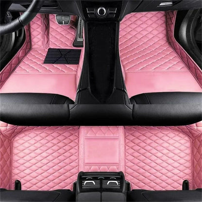 Leather Car Floor Mats For Seat Leon MK3 2012 2013 2014 2015 2016 2017 2018 2019 2020 All Weather Waterproof Car Floor Mats