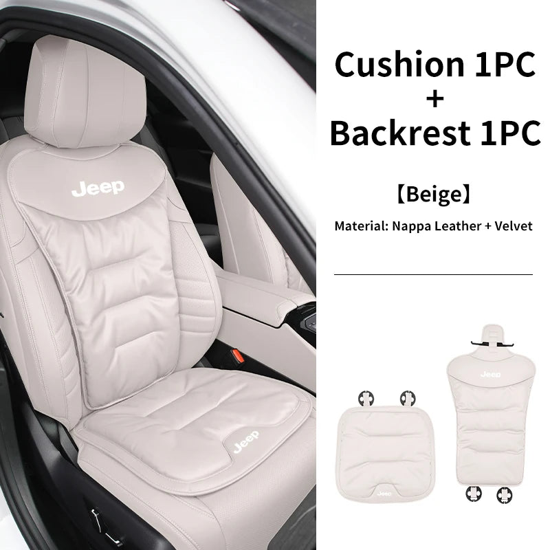 Car Velvet Cushion Vinter Leather Backrest Seat Cover Accessories For Jeep Grand Cherokee Compass Patriot Renegade Wrangler Libe