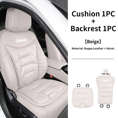 Car Velvet Cushion Vinter Leather Backrest Seat Cover Accessories For Jeep Grand Cherokee Compass Patriot Renegade Wrangler Libe