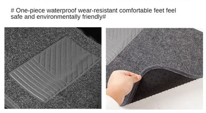 PVC Plush Car Floor Mats Non-Slip Wear-Resistant Easy-Clean Car Carpet Velcro Backed Car Floor Mats Suitable For All Seasons