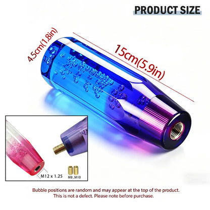 10/15/20cm Blue Purple Shift Knob Crystal Transparent Gear Shift Knob Car Modification Universal Manual Automatic Shift Knob