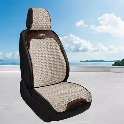 Breathable Linen Car Seat Cushion Comfortable and Wearable Car Seat Cover Universal Fits Most Cars - 1 Unit