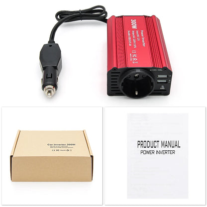 300W 150W Car Inverter Converter DC12V to AC 220V Voltage Transfer Converter Charging Adapter EU Socket Fast Charging PD65W USB