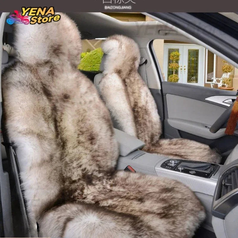 Winter plush car seat cover general purpose long wool fur car seat cover car seat protection cushion car parts seat cushion