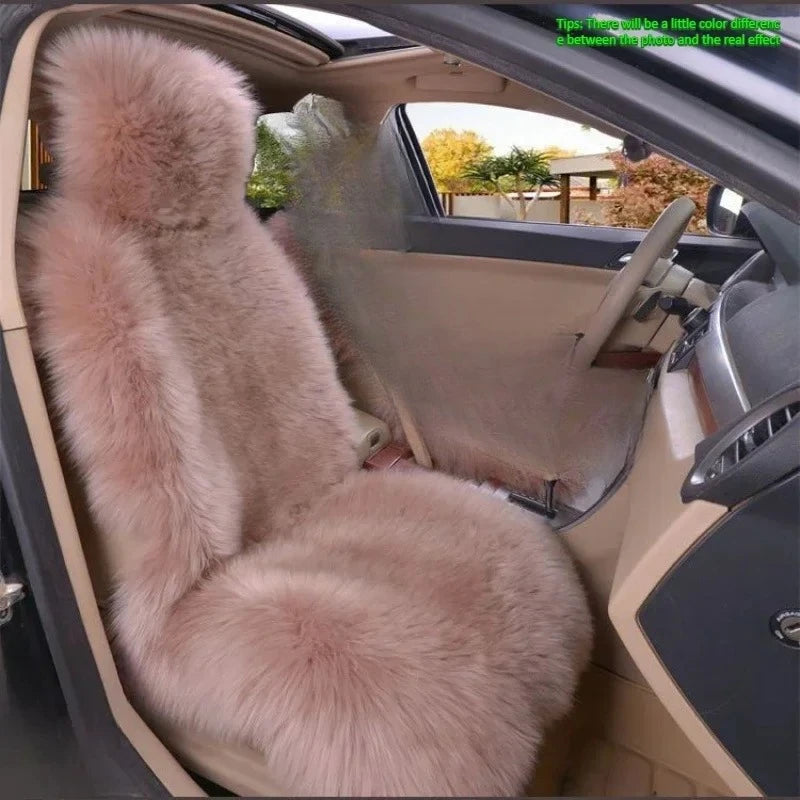 Winter plush car seat cover general purpose long wool fur car seat cover car seat protection cushion car parts seat cushion
