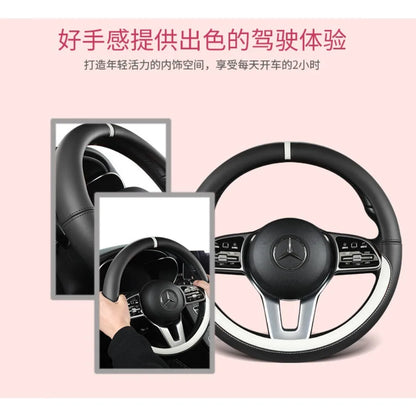 Universal Car Steering Wheel Cover Breathable Anti Slip Car Decoration 37-38cm Steering Wheel Cover Accessories