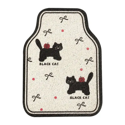 Universal Car Floor Mats Cute Women Driver Side Auto Foot Pad Non Slip Durable Carpet