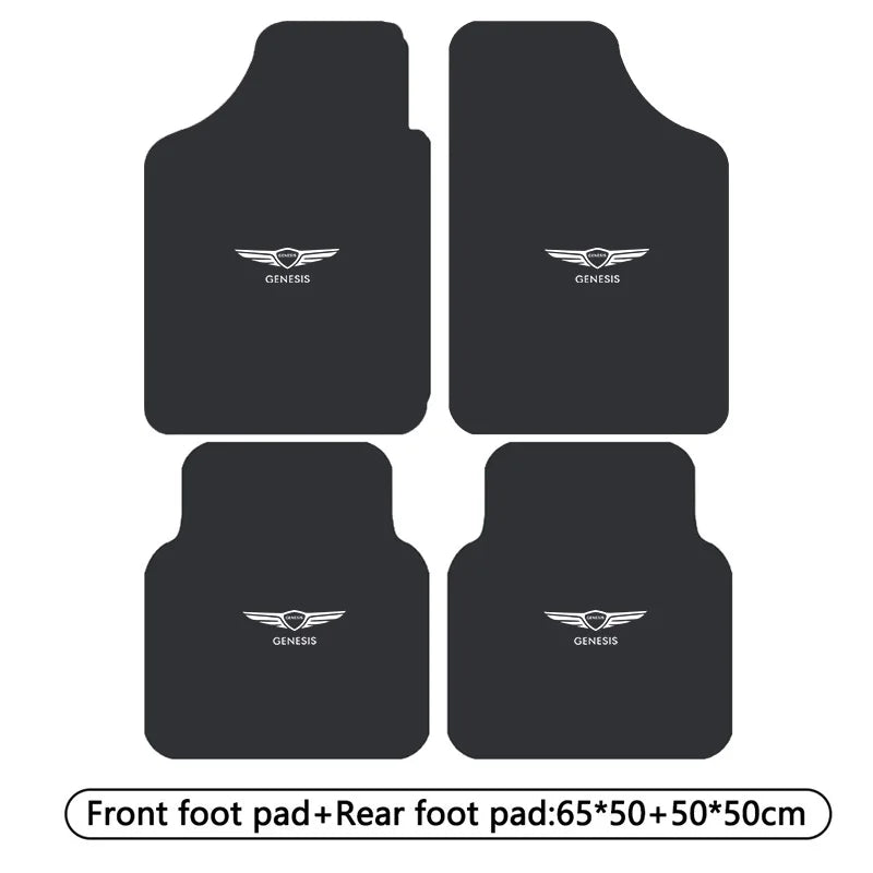 Car Floor Mat Front & Rear Automotive Carpet Floor Mats Universal For Genesis G80 GV70 GV80 GV60 G70 Essentia Neolun G90 GV90﻿﻿