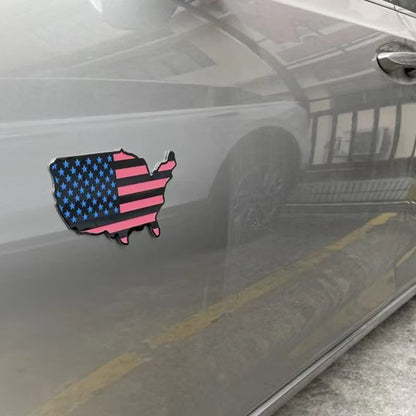 USA Emblems Flag Map Car Sticker, Car Trunk Aluminum Emblem Badge Decal Sticker For Cars Motorcycles Bikes