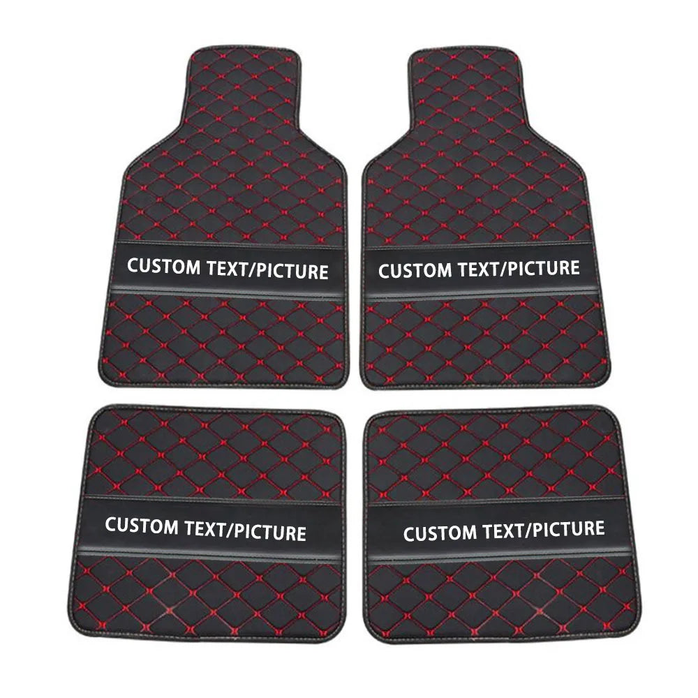 Universal Car Floor Mats Custom  Picture Leather Auto Carpet Anti-slip Interior Accessories Mats For All Car