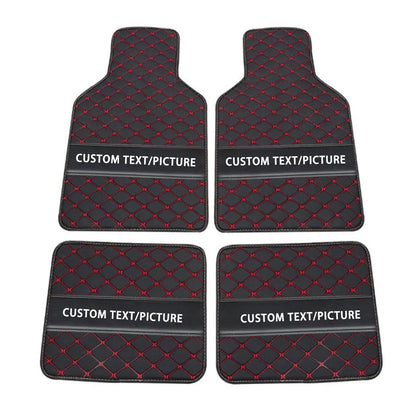 Universal Car Floor Mats Custom  Picture Leather Auto Carpet Anti-slip Interior Accessories Mats For All Car