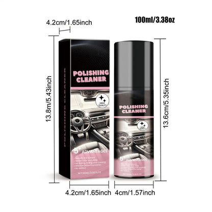 Car Interior Polish & Cleaner Spray 100ml All-Purpose Detailer for Dashboard Leather Plastic Restores Shine & Protects Care Kit