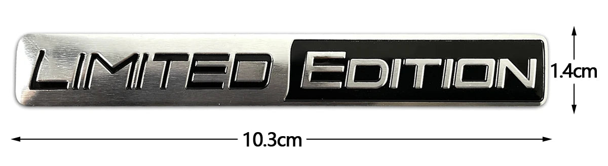 1 Pair 3D Aluminum Car Stickers Emblem Limited Edition Styling Badge Decals Auto Door Bumper Trunk Body Side Decor Accessories