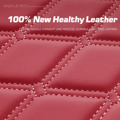 Karcle Nappa Leather Car Seat Cover Surround Bottom Car Seat Cover Full Set Durable Car Seat Protection Cushion Car Accessories
