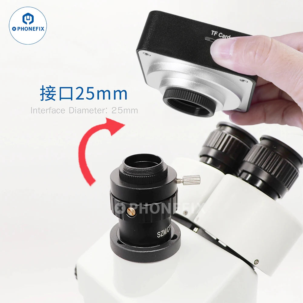 Microscopic Camera Digital Video HDMI Trinocular Microscope Camera 51MP 48MP 38MP VGA HDMI HD USB-C for Phone Electronic Repair