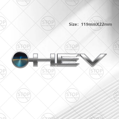 Car Sticker HEV Hybrid Logo 3D Decal Body Decoration Badge Rear Trunk Emblem For Avalon Camry Corolla Granvia Prado Sienna Hilux