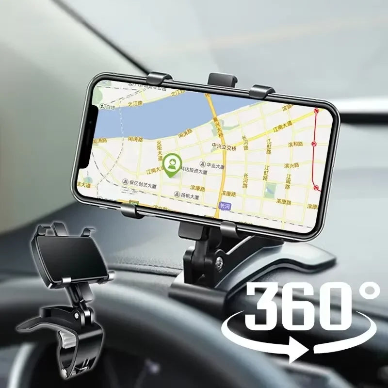 Easy Clip Mount Stand Universal Car Mobile Phone Holder Dashboard Phone Holder Cellphone Stand For GPS Navigation Hanging Holder