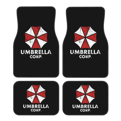 Umbrella Corporation Car Floor Mats of 4 Pieces Anti Slip Front and Rear Foot Mats Universal Car Interior Accessories Decoration