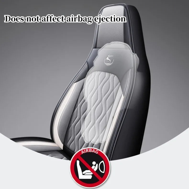 Universal Single  Car Seat Cover - Full-Wrap Design  Perforated PU Leather (Breathable & Durable), All-Season Fit for Most Cars