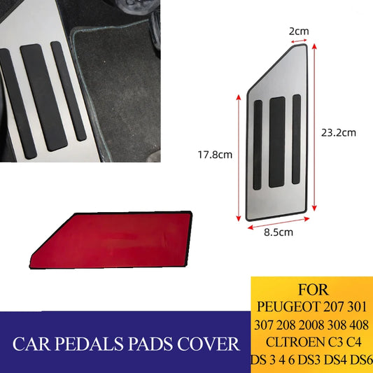 Car Pedals Pads Pedal Cover For Peugeot 207 301 307 208 2008 308 408 for CITROEN C3 C4 for DS 3 4 6 DS3 DS4 DS6