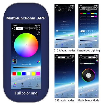 Car LED Ambient Lights RGB Neon Interior Strip Light Motorcycle Taillights USB with Remote control APP Home Decorative Lamp