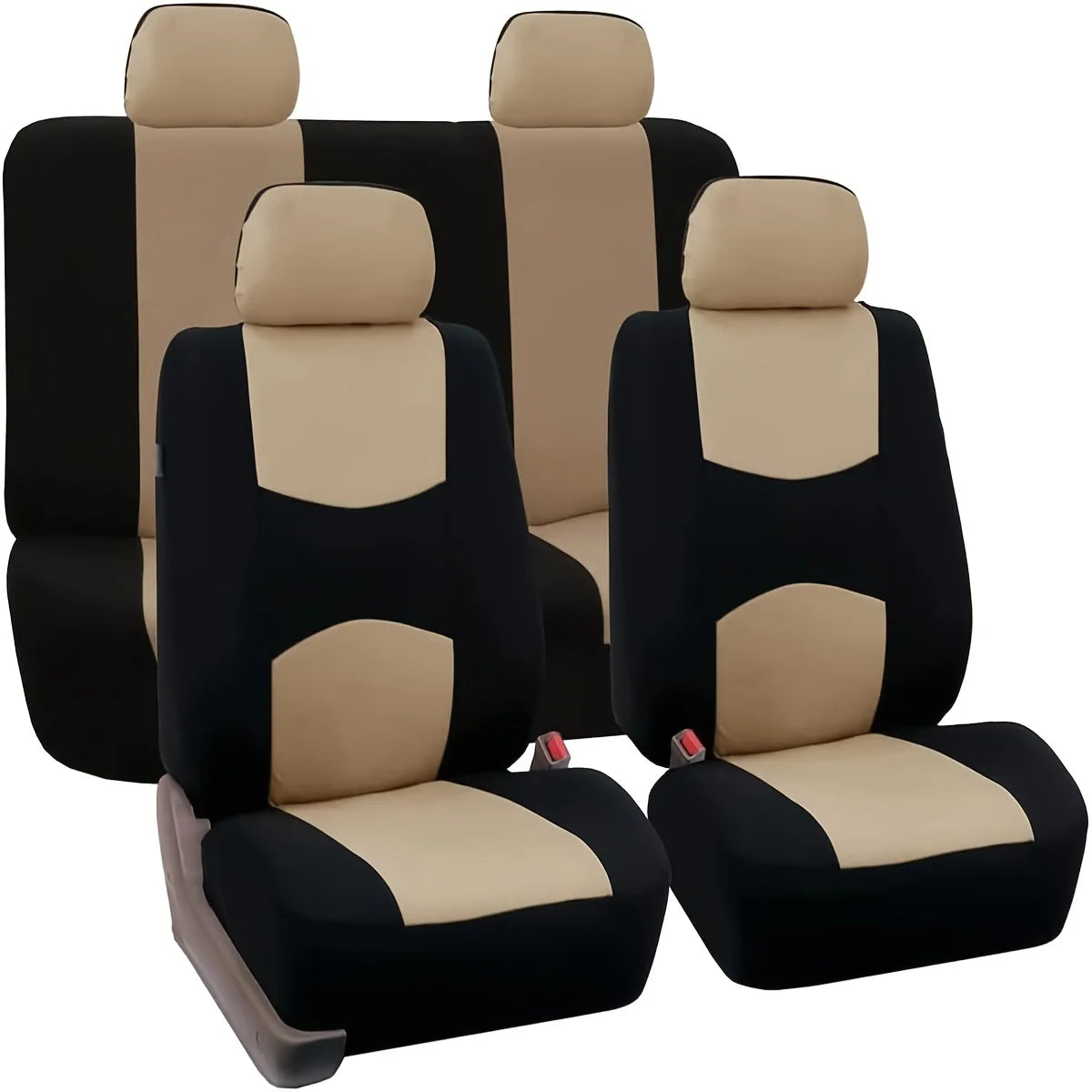 5seats universal car seat cover with interior cushion - suitable for cars trucks and SUVs - durable waterproof and easy to clean