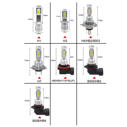 Kit Lâmpada LED H7/H4 4 Peças - Farol Alto/Baixo Branco 6000K, Amarelo 3000K, Azul Gelo 12000K