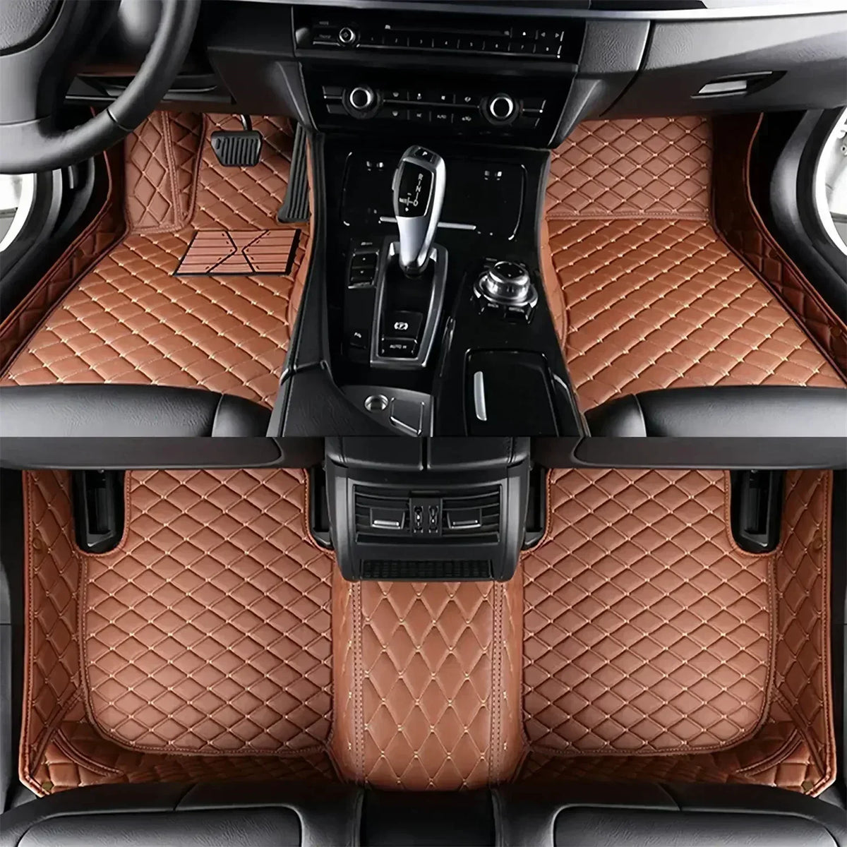 Leather Car Floor Mats For Seat Leon MK3 2012 2013 2014 2015 2016 2017 2018 2019 2020 All Weather Waterproof Car Floor Mats