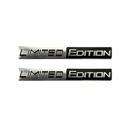 1 Pair 3D Aluminum Car Stickers Emblem Limited Edition Styling Badge Decals Auto Door Bumper Trunk Body Side Decor Accessories