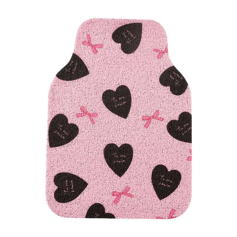 Universal Car Floor Mats Cute Women Driver Side Auto Foot Pad Non Slip Durable Carpet