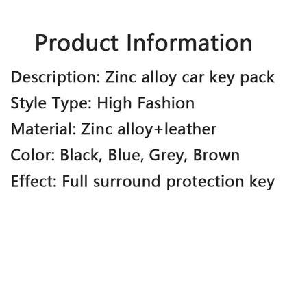 For Geely EX5 Metal Leather Car Key Case Full Cover Shell For Geely EX5 EM-i / ‌Starray EM-i / Galaxy L6/L7/E8/M9
