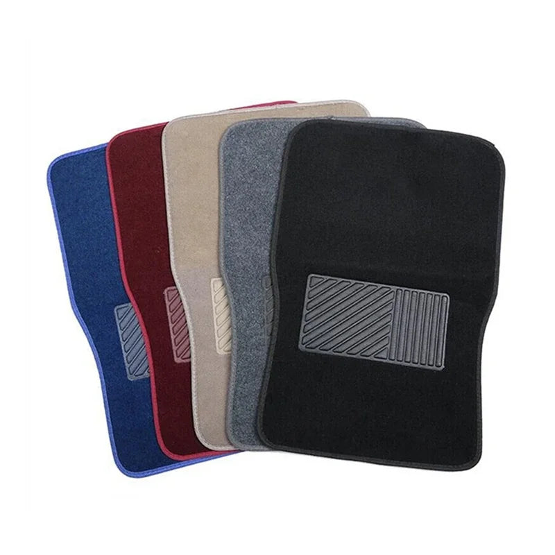 4PCS Car Floor Mats Universal Carpet Full Set Car Floor Mat For Auto Foot Pads Automobile Carpet Cover Universal Car Styling