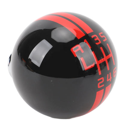 6 Speed Car Racing Gear Shift Knob for Shelby GT500 Style Round Ball Shift Knob with 3 Adapters for Manual Vehicle