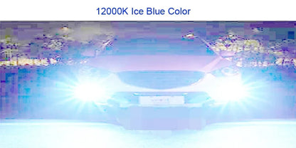 Kit Lâmpada LED H7/H4 4 Peças - Farol Alto/Baixo Branco 6000K, Amarelo 3000K, Azul Gelo 12000K