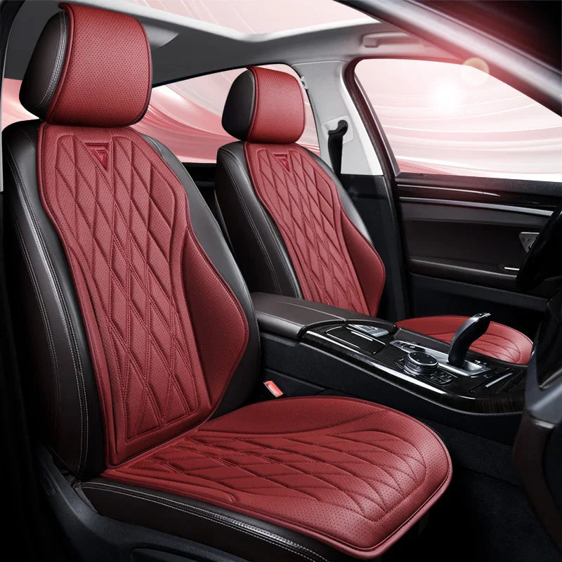 Breathable Nappa Leather Car Seat Cover Universal Comfortable Front Seat Cushion Durable Four Seasons Seat Covers Accessories