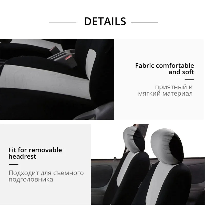 AUTOYOUTH Automobiles Seat Covers Full Car Seat Cover Universal Fit Interior Accessories Protector Color Gray Car-Styling