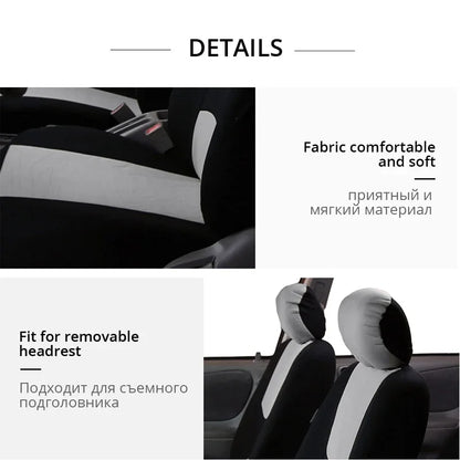AUTOYOUTH Automobiles Seat Covers Full Car Seat Cover Universal Fit Interior Accessories Protector Color Gray Car-Styling