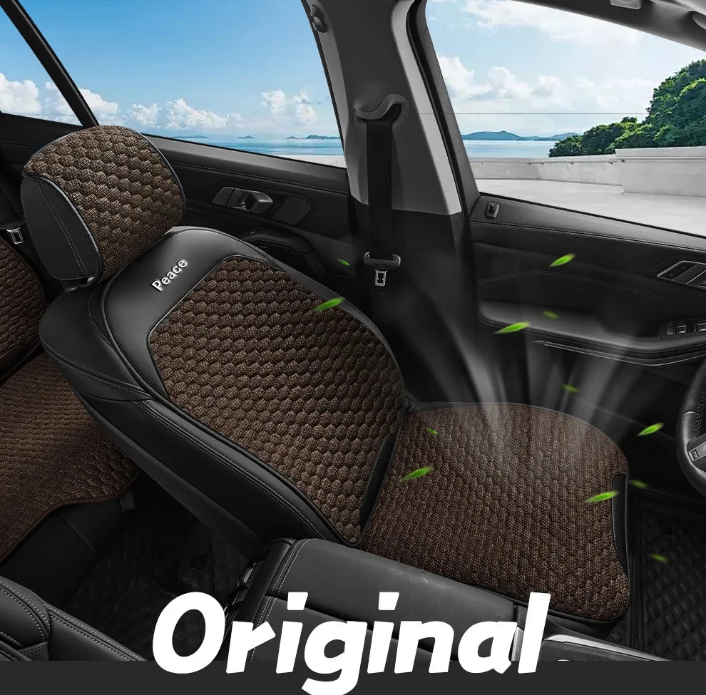 Breathable Linen Car Seat Cushion Comfortable and Wearable Car Seat Cover Universal Fits Most Cars - 1 Unit
