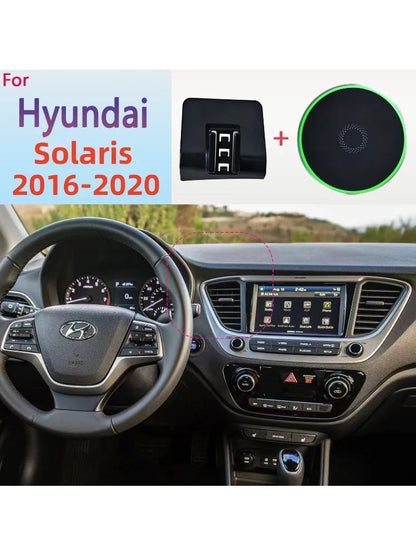 Magnetic Car Phone Holder For Hyundai Accent Solaris 2016 2017 2018 2019 2020 15W Wireless Charging Car Phone Holder Magsafe