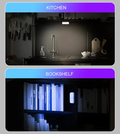 LED Touch Light Mini Wireless Car Interior Lighting Auto Roof Ceiling Reading Lamp for Trunk Storage Box USB Charging