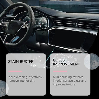 100ml Car Interior Polishing Cleaner Spray, Dashboard & Leather Restorer, UV Protection  Conditioner for Plastic, Vinyl & Rubber