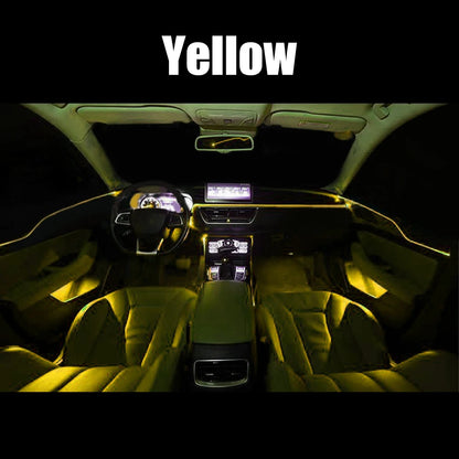 12V 6m LED Strips RGB Car Interior Light Ambient Lamp Decorative Fiber Optic 5 Lens Smart Control Caravan Automotive Accessories