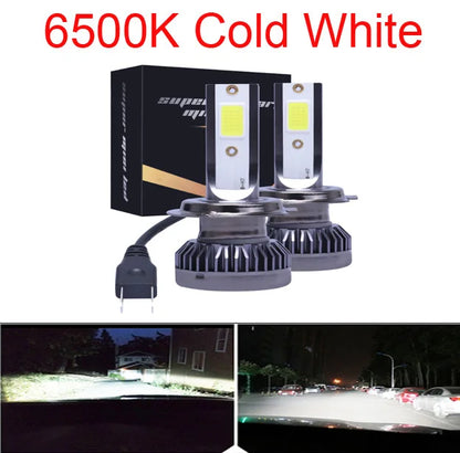 Kit Lâmpada LED H7 2 Peças 80W 12000LM 6000K - Mini para Farol