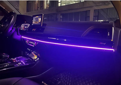 Colorful LED Car Interior Hidden App Remote Control Atmosphere Lamp USB Car Ambient Light Acrylic Strips Dashboard Lights RGB